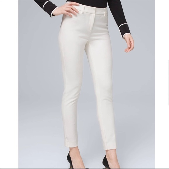 WHBM White Slim Ankle Pants - Picture 2 of 16